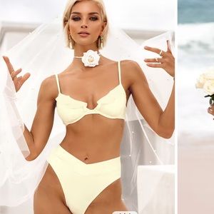 Off white cupshe ruffle bikini